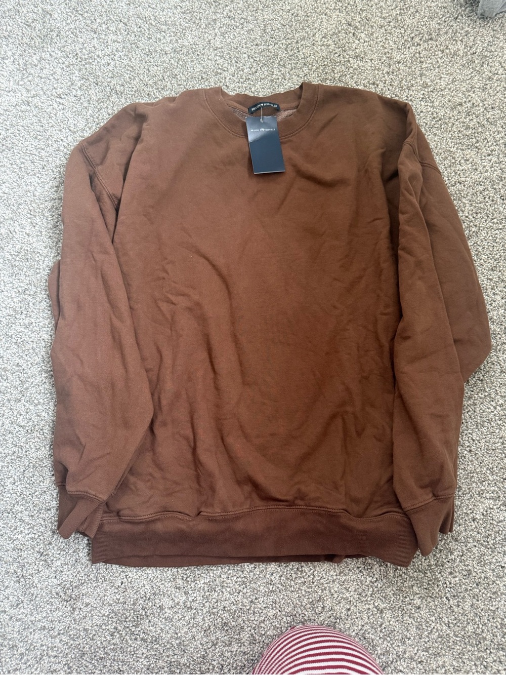 Brandy Melville Brown Crewneck Sweatshirt